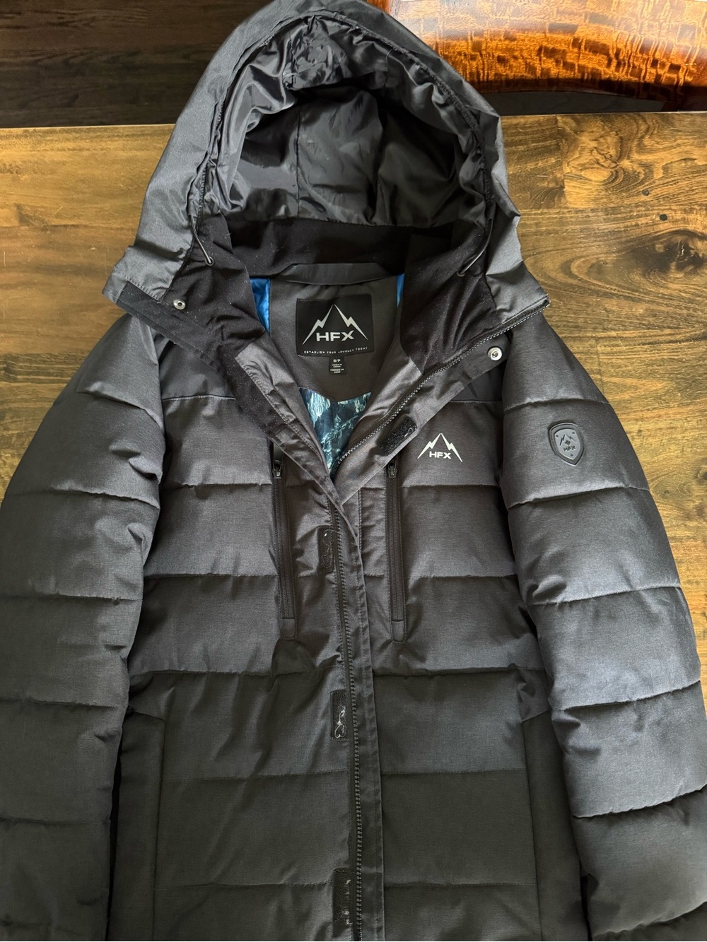 HFX Kids' Black Insulated Puffer/Ski Jacket with Hood